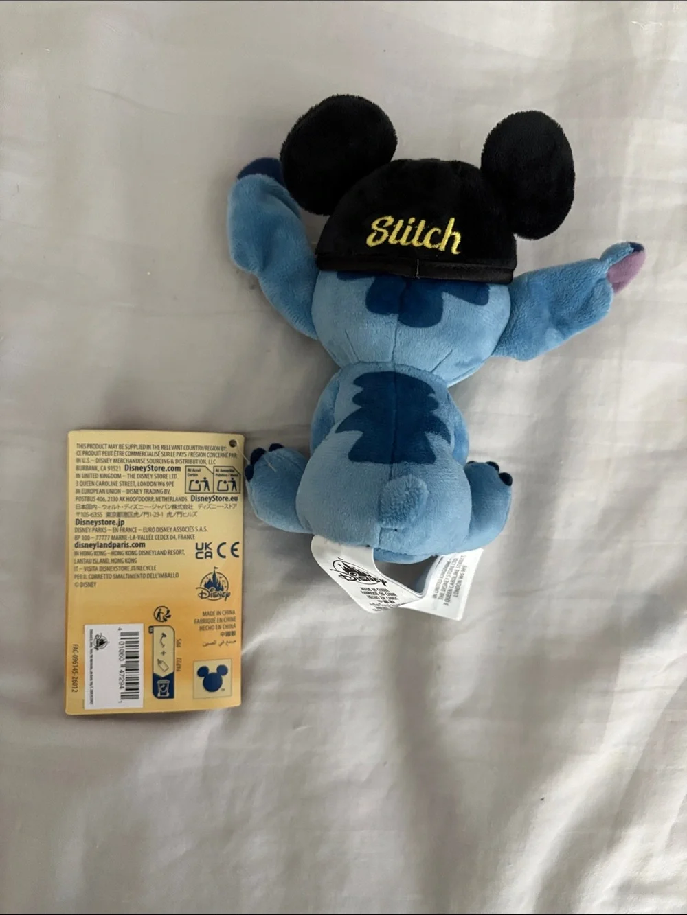 Disney World Stitch Plush Shoulder Pal with Mickey Hat, BNWT